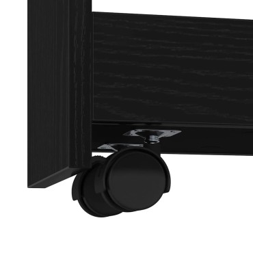 vidaXL Λεπτό Καρότσι Αποθήκευσης Μαύρη Οξυά 60x20x82 εκ