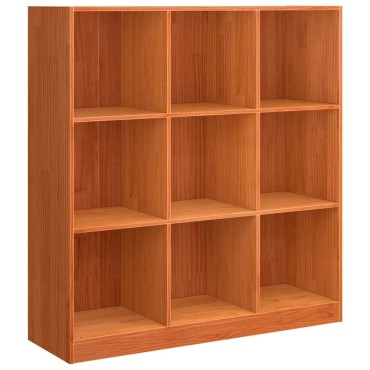 vidaXL Βιβλιοθήκη Κερωτό καφέ 104x33x110cm Στερεά ξυλεία πεύκου 1 τεμ.