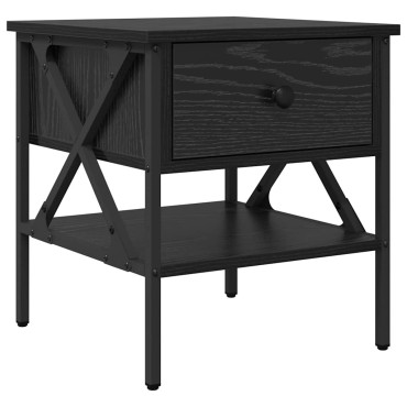 vidaXL Κομοδίνο 2 τεμ. Μαύρη δρυς 40x42x45cm