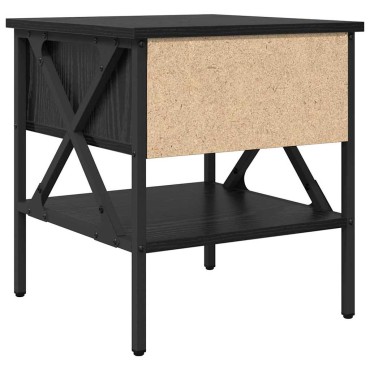 vidaXL Κομοδίνο 2 τεμ. Μαύρη δρυς 40x42x45cm