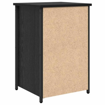 vidaXL Κομοδίνο Μαύρη Οξυά 40x36x60cm Στερεό Ανακτηθέν Ξύλο 1 τεμ.
