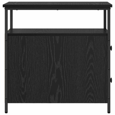 vidaXL Κομοδίνο Μαύρη δρυς 30x60x60cm Επεξεργασμένο ξύλο 1 τεμ.