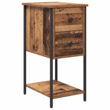 vidaXL Κομοδίνο Παλαιό ξύλο 32x42x70cm Επεξεργασμένο ξύλο 1 τεμ.