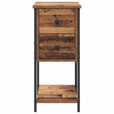 vidaXL Κομοδίνο Παλαιό ξύλο 32x42x70cm Επεξεργασμένο ξύλο 1 τεμ.
