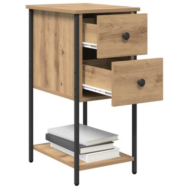 vidaXL Κομοδίνο artisan δρυς 32x42x70cm Επεξεργασμένο ξύλο 1 τεμ.