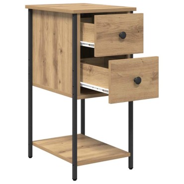 vidaXL Κομοδίνο artisan δρυς 32x42x70cm Επεξεργασμένο ξύλο 1 τεμ.