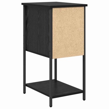 vidaXL Κομοδίνο Μαύρη δρυς 32x42x70cm Επεξεργασμένο ξύλο 1 τεμ.