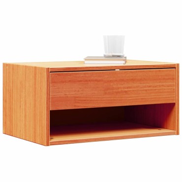 vidaXL Κομοδίνο Κερωτό καφέ 50x32,5x24cm Μασίφ ξύλο πεύκου 1 τεμ.