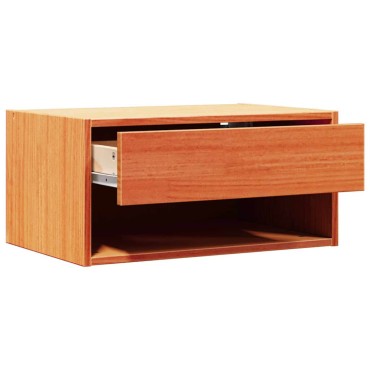 vidaXL Κομοδίνο Κερωτό καφέ 50x32,5x24cm Μασίφ ξύλο πεύκου 1 τεμ.