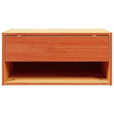 vidaXL Κομοδίνο Κερωτό καφέ 50x32,5x24cm Μασίφ ξύλο πεύκου 1 τεμ.