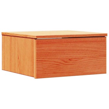 vidaXL Κομοδίνο 2 τεμ. Κερωτό καφέ 37x35x18,5cm Μασίφ ξύλο πεύκου