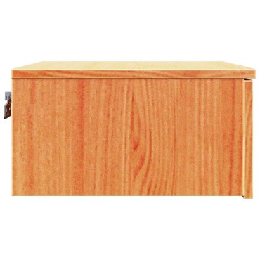 vidaXL Κομοδίνο 2 τεμ. Κερωτό καφέ 37x35x18,5cm Μασίφ ξύλο πεύκου
