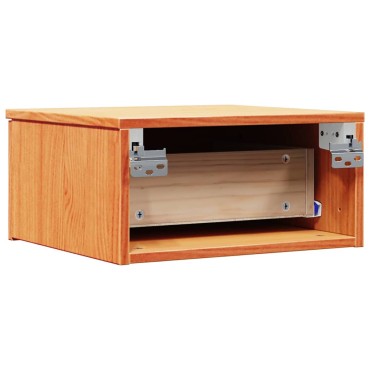 vidaXL Κομοδίνο 2 τεμ. Κερωτό καφέ 37x35x18,5cm Μασίφ ξύλο πεύκου