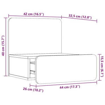 vidaXL Κομοδίνο Κερωτό καφέ 44x32,5x40cm Μασίφ ξύλο πεύκου 1 τεμ.