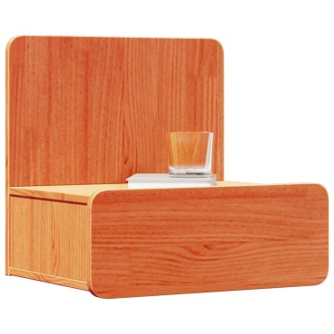 vidaXL Κομοδίνο Κερωτό καφέ 44x32,5x40cm Μασίφ ξύλο πεύκου 1 τεμ.