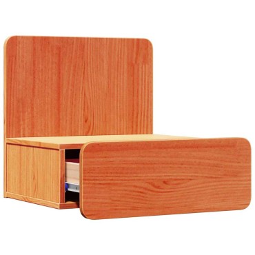 vidaXL Κομοδίνο Κερωτό καφέ 44x32,5x40cm Μασίφ ξύλο πεύκου 1 τεμ.