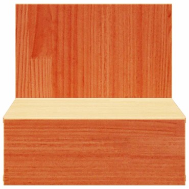 vidaXL Κομοδίνο 2 τεμ. Κερωτό καφέ 42x32,5x40cm Μασίφ ξύλο πεύκου