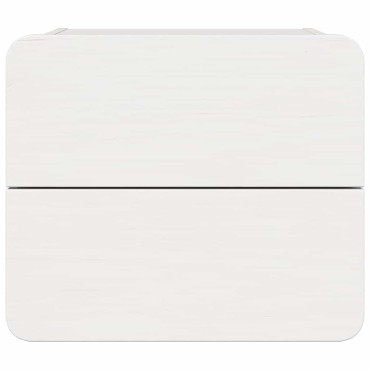 vidaXL Κομοδίνο 2 τεμ. Λευκό 39x34x33cm Μασίφ ξύλο πεύκου