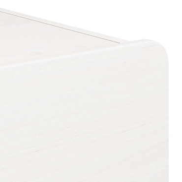 vidaXL Κομοδίνο 2 τεμ. Λευκό 39x34x33cm Μασίφ ξύλο πεύκου