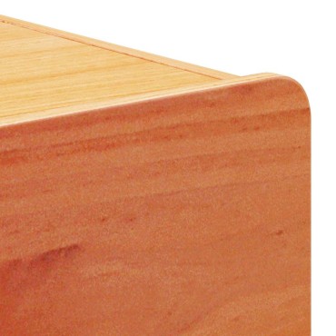 vidaXL Κομοδίνο Κερωτό καφέ 39x34x33cm Μασίφ ξύλο πεύκου 1 τεμ.