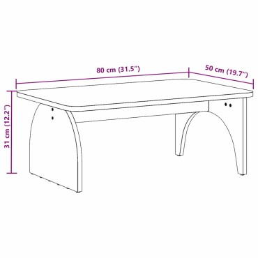 vidaXL Τραπεζάκι σαλονιού Κερωτό καφέ 80x50x31 εκ 1 τεμ.