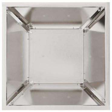 vidaXL Γλάστρα Πυλώνας 2 τμχ. Ασημί 35 x 35 x 73 εκ.