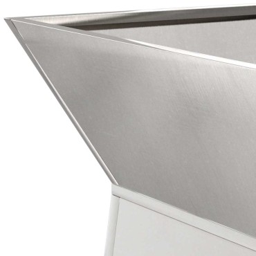 vidaXL Γλάστρα Πυλώνας 2 τμχ. Ασημί 35 x 35 x 73 εκ.