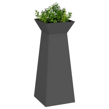 vidaXL Γλάστρα Πυλώνας Μαύρο 40 x 40 x 100 cm