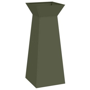 vidaXL Γλάστρα Πυλώνας 2 τμχ. Ελιά 40 x 40 x 100 cm