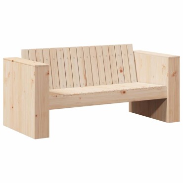 vidaXL Καναπές Κήπου Φυσικό 134x60x62cm Στερεά ξυλεία πεύκου