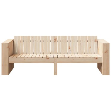 vidaXL Καναπές Κήπου Φυσικό 185,5x60x62cm Στερεά ξυλεία πεύκου