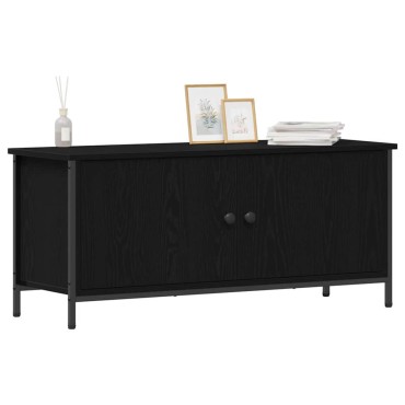 vidaXL Ντουλάπι TV 100x35x45cm Μαύρη Οξυά Επεξεργασμένο Ξύλο