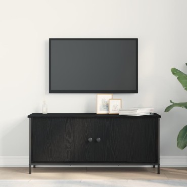 vidaXL Ντουλάπι TV 100x35x45cm Μαύρη Οξυά Επεξεργασμένο Ξύλο