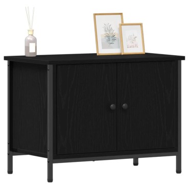 vidaXL Ντουλάπι TV 60x35x45cm Μαύρη Οξυά Επεξεργασμένο Ξύλο