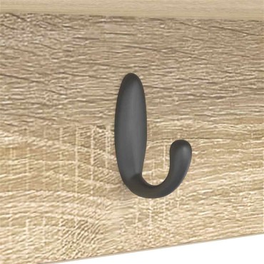 vidaXL Τοίχου Κρεμάστρα Επιτοίχιο Δρύς Sonoma 100x16x26 εκ