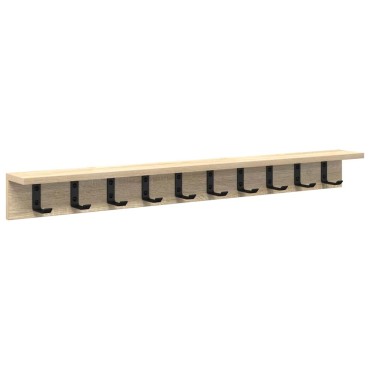vidaXL Τοίχου Κρεμάστρα Επιτοίχιο Δρύς Sonoma 100x10,5x10,5 εκ