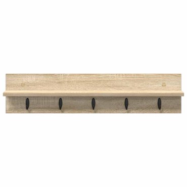 vidaXL Τοίχου Κρεμάστρα Επιτοίχιο Δρύς Sonoma 80x10,5x18 εκ