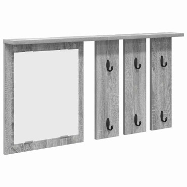 vidaXL Τοίχου Κρεμάστρα Επιτοίχιο Γκρι sonoma 85x10x45cm