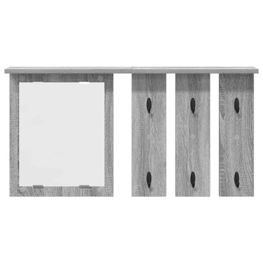 vidaXL Τοίχου Κρεμάστρα Επιτοίχιο Γκρι sonoma 85x10x45cm