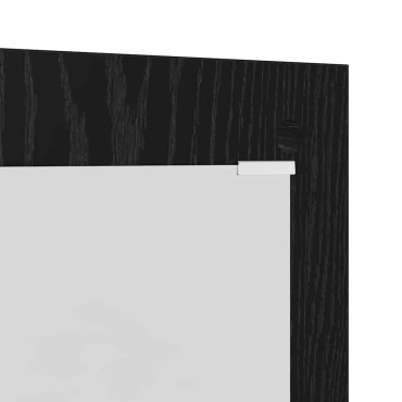 vidaXL Τοίχου Κρεμάστρα Επιτοίχιο Μαύρη Οξυά 96x1,5x90 εκ