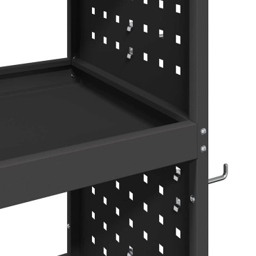 vidaXL Καρότσι εργαλείων Μαύρο 75 x 35 x 73 εκ. Ψυχρής έλασης χάλυβας