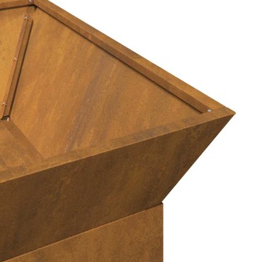 vidaXL Φωτιά Σκ rusty 50 x 50 x 40 cm Ατσάλι σκληρυθέν στον αέρα