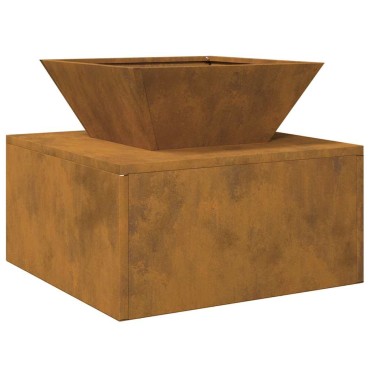 vidaXL Φωτιά Σκ rusty 50 x 50 x 40 cm Ατσάλι Σκληρυθέν στον Αέρα