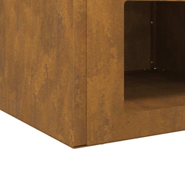 vidaXL Φωτιά Σκ rusty 50 x 50 x 40 cm Ατσάλι Σκληρυθέν στον Αέρα