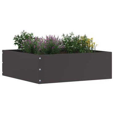vidaXL Περίγραμμα γκαζόν 6 τμχ. 40 x 40 x 13 cm Ατσάλι Μαύρο