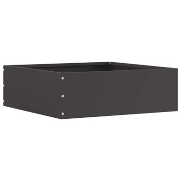 vidaXL Περίγραμμα γκαζόν 6 τμχ. 40 x 40 x 13 cm Ατσάλι Μαύρο