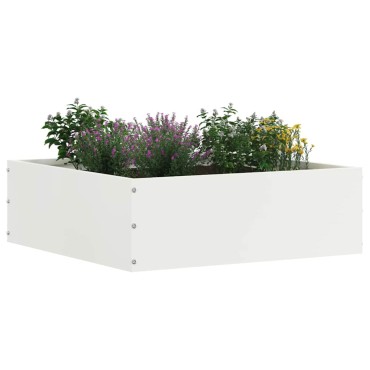 vidaXL Περίγραμμα γκαζόν Λευκό 40 x 40 x 13 cm Ατσάλι