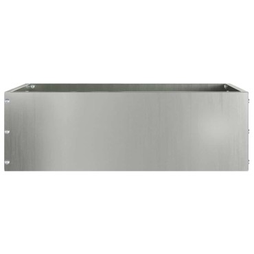 vidaXL Περίγραμμα γκαζόν 40 x 40 x 13 cm Γαλβανισμένος Χάλυβας Ασημί