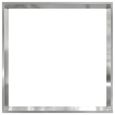 vidaXL Περίγραμμα γκαζόν 40 x 40 x 13 cm Γαλβανισμένος Χάλυβας Ασημί