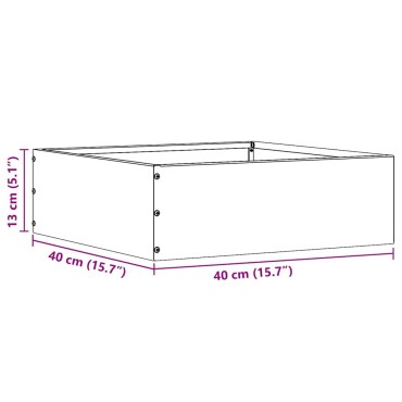 vidaXL Περίγραμμα γκαζόν 40 x 40 x 13 cm Γαλβανισμένος Χάλυβας Ασημί